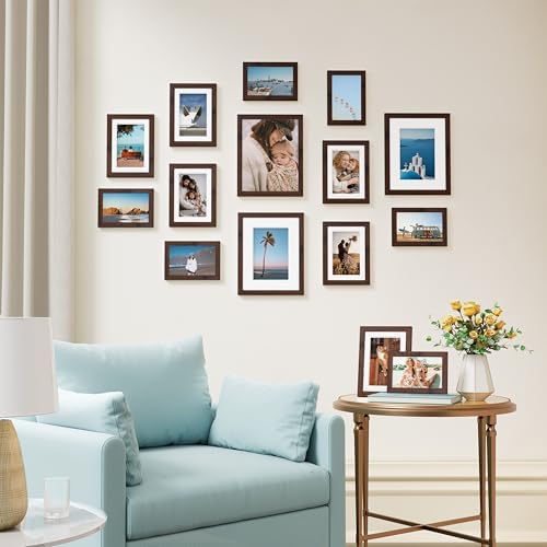Vittanly 15 Pack Picture Frames Collage Wall Decor, Wall/Tabletop Display