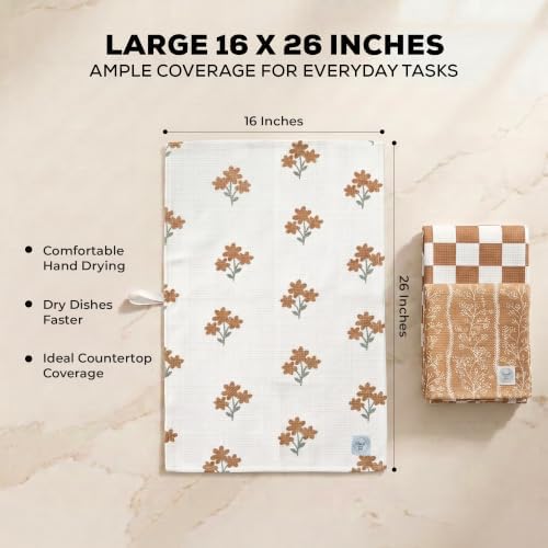 Kitchen Towels, Dish Towels for Kitchen, 3 Pc Kitchen Towel Set