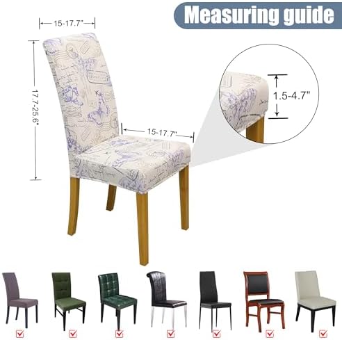 Dining Chair Covers, Stretch Seat Covers, Washable Furniture Protector