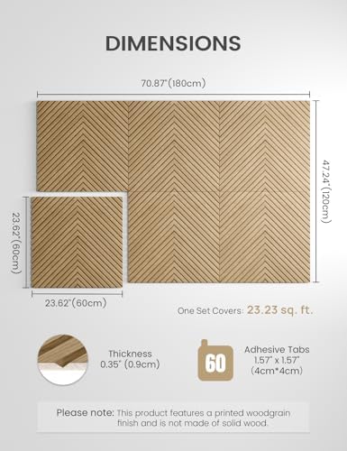 Fluxynara 6-Pack Large Felt Bulletin Board, Natural Oak Pyramid