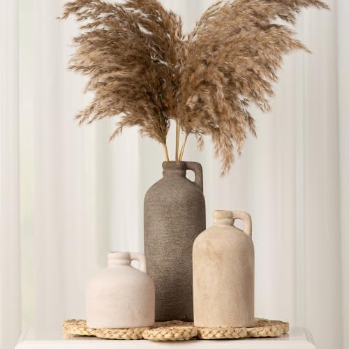 Ceramic Vase Home Table Decor - Flower Vase Set of 3 Living Room Kitchen Decorations Farmhouse Modern Rustic Vases