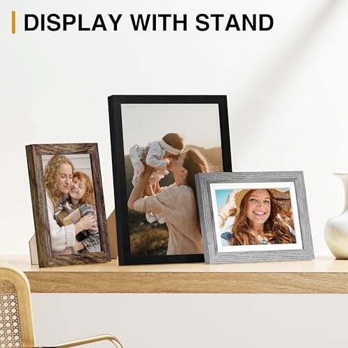 Vittanly 15 Pack Gallery Wall Frame Set, Black, Brown, Grey