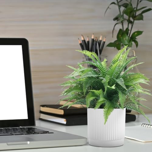 Small Fake Plant Fern Potted Artificial Plants / Green