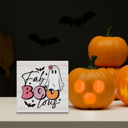 Cute Halloween Decor Indoor Fab Boo Sign Ghost Decorations