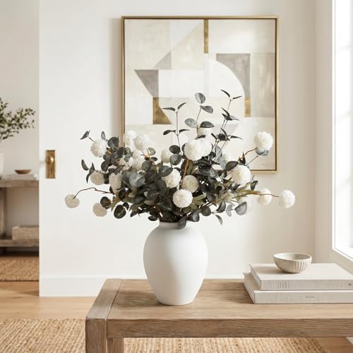 Artificial Floral Arrangements With Vase, Centerpiece for Dining Table