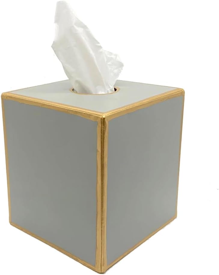 Jaye’s Studio Decorative Metal Tissue Box Cover Square Tissue Box Holder / Taupe