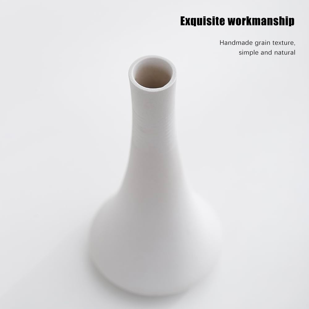 2-Piece Matte Ceramic vase Set / White