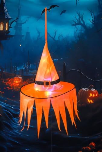 light up Halloween Decorations Witch Hat Hanging sawtooth Lights Ghost hats