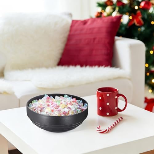 Key Holder Bowl for Entryway Table Round Catchall Bowl for Coin Fruit Holder / 7.4 Inches / Black