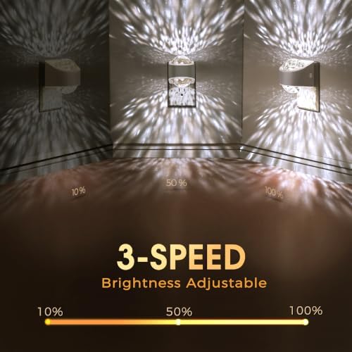 Briignite Night Lights Plug into Wall, Projector Night Light 5000K Dimmable