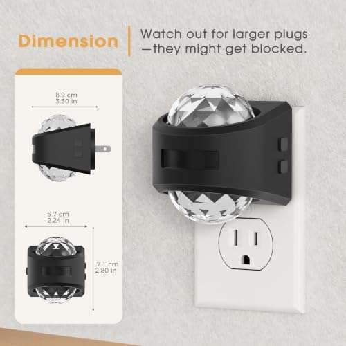 Briignite Motion Night Light Projector Dimmable 3 Colors Warm Rotatable
