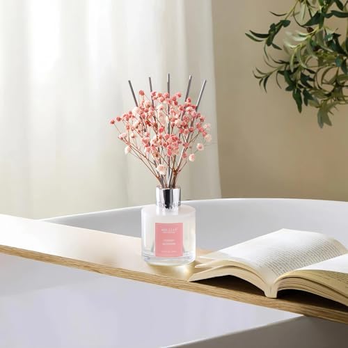 Airkeep Reed Diffuser Set, 3.38 fl oz (100 ml) - Cherry Blossom Oil Diffusers with 8 Reed Sticks, Home Fragrance Reed