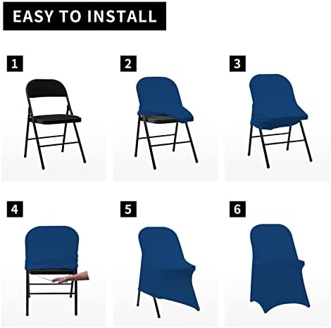 HAINARverS Stretch Spandex Folding Chair Covers 30PCS Royal Blue