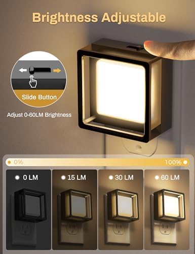 DORESshop LED Night Light,Night Lights Plug Into Wall [2 Pack],3000K