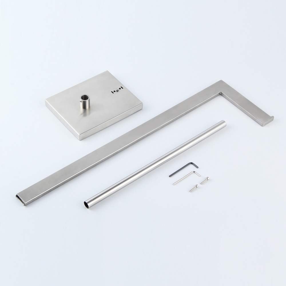 GERZWY Toilet Paper Holder Free Standing with Reserve, SUS 304 Stainless Steel Lavatory Tissue Roll Holder Floor Stand