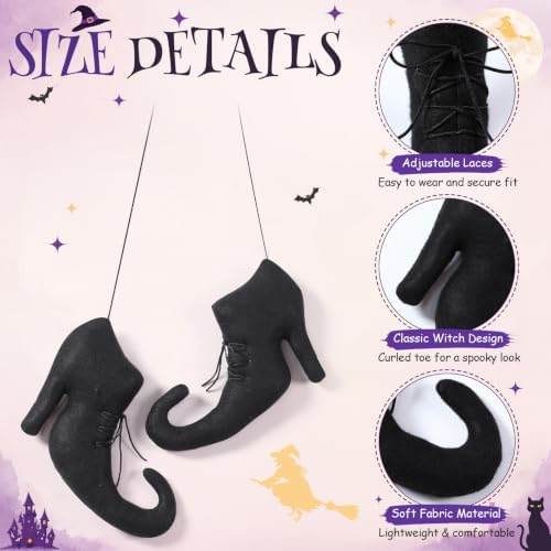 Chalyna Halloween Witch Decorations, 31 Pcs Gothic Witch Boots Decor Set