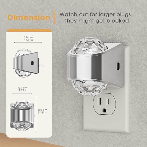 Briignite Night Lights Plug into Wall, Projector Night Light for Bedroom