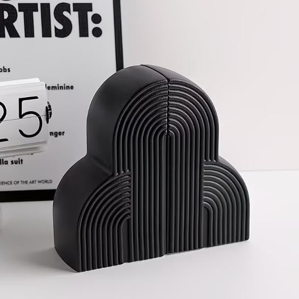 Aesthetic Boho Style for Book Ends / Black / Set of 2