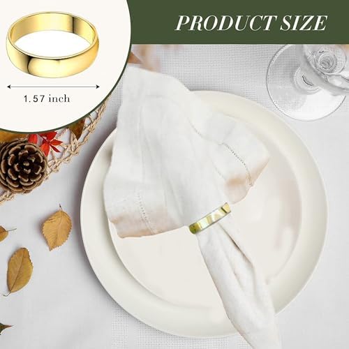 Gold Napkin Rings-40 Pcs Stainless Steel Napkin Rings