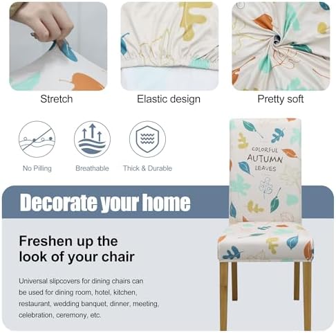 Dining Chair Covers, Stretch Seat Covers, Washable Furniture Protector