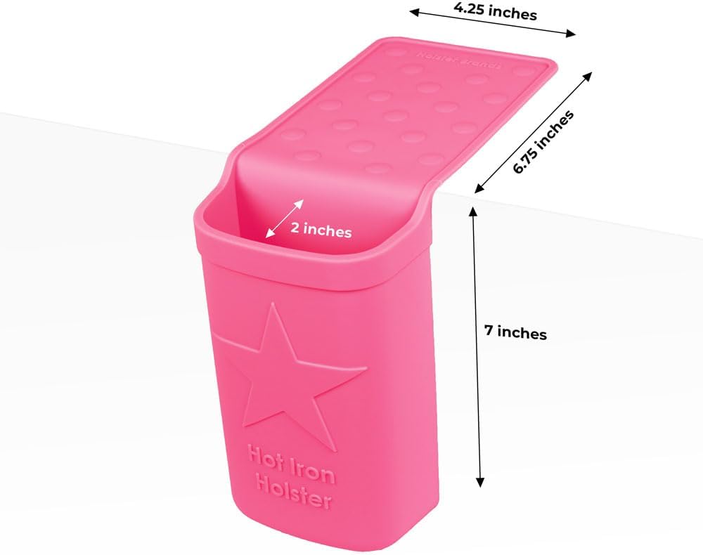 Hot Iron Holster | Adhesive-Free Silicone Storage Pocket for Organization and Travel | Heat Resistant to 500°F | Ideal