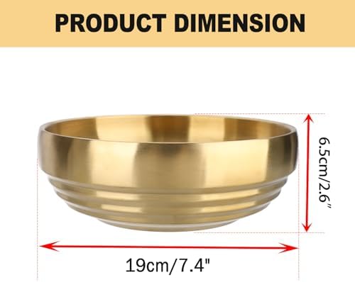 Key Bowl for Entryway Table Decorative Bowl Key Dish for Organizing Tabletop / 7.4 Inches / Gold