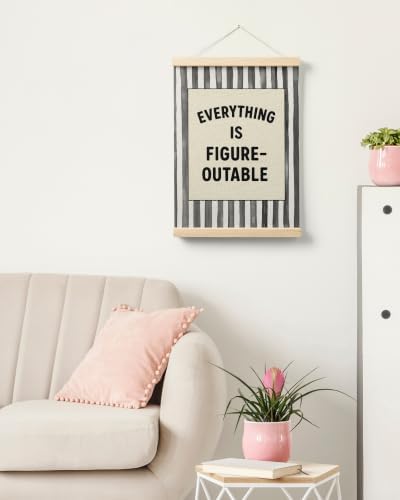 FGFK Everything Is Figureoutable Inspirational Wall Art Poster Hanger Frame