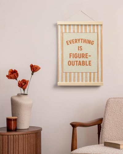 FGFK Everything Is Figureoutable Inspirational Wall Art Poster Hanger Frame