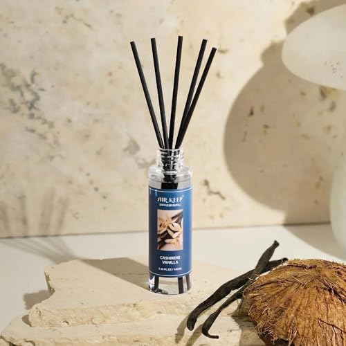 Airkeep Reed Diffuser Oil Refill/Cashmere Vanilla/3.38 oz / 1 Pack/Air Freshener & Aromatherapy Essential Oil Blend for