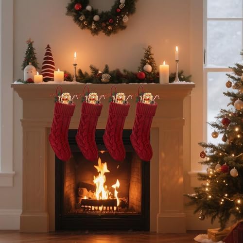 Christmas Stockings 18" Knitted Stocking Christmas Decorations