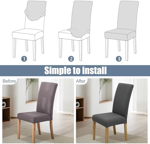 Dining Chair Covers, Stretch Seat Covers, Washable Furniture Protector