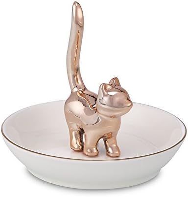 Ring Holder Jewelry Tray-Handmade Cat Ring Dish / Rose Gold-2