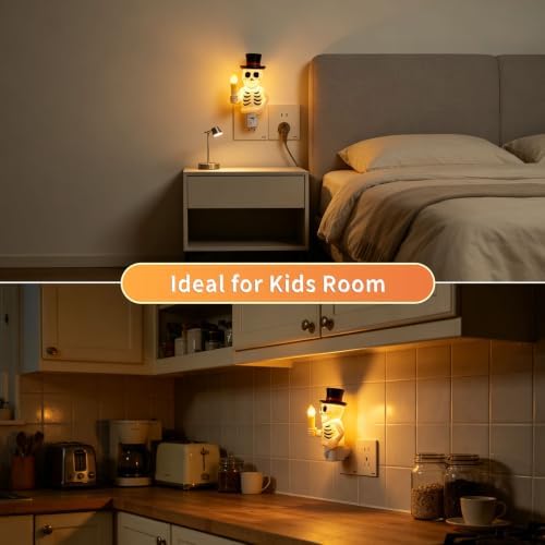Skull Night Light, 2026 New Skeleton Night Light, Halloween Horrible Light Decoration for Halloween Party and Home Decor (White)