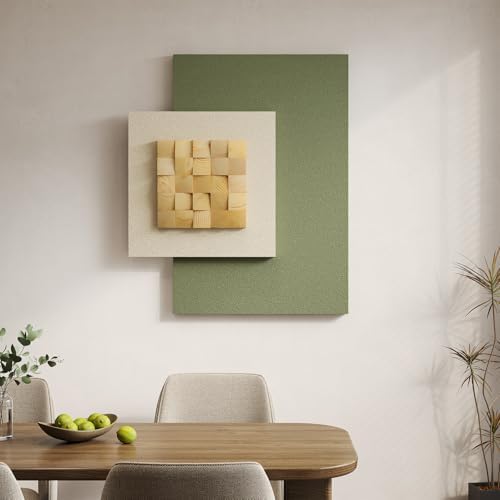 Large Wood Abstract Wall Art for Living Room, Modern 3D Artwork for Walls
