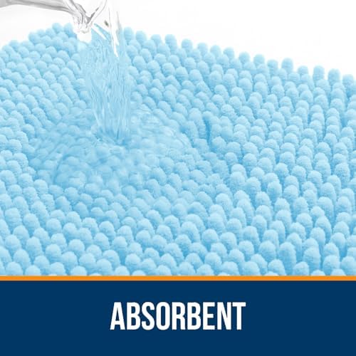 OLANLY Bathroom Runner Rugs 70x24, Extra Soft Absorbent Chenille Bath Rugs