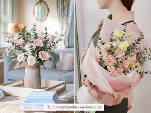 RECUTMS 36PCS Artificial Eucalyptus Leaves Stems 14.6In DIY Bouquet Decor
