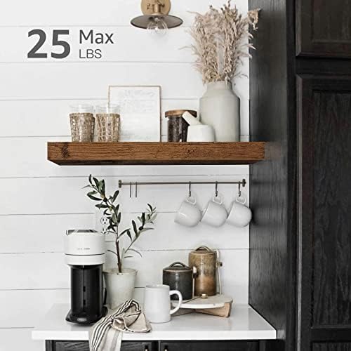 QEEIG Floating Shelf for Wall Small Shelf (Brown, Set of 1, 15.7" x 6.7")