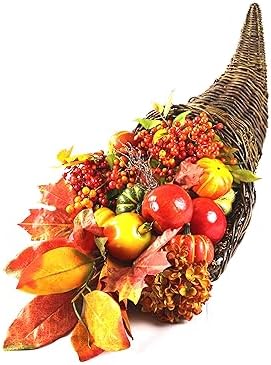 Large-Size Grapevine Cornucopia. The Inside Opening is 10 inches in Diameter so That You can fit Multiple Small Pumpkins, Fruits, Dried Leaves, Flowers, and/or Branches.