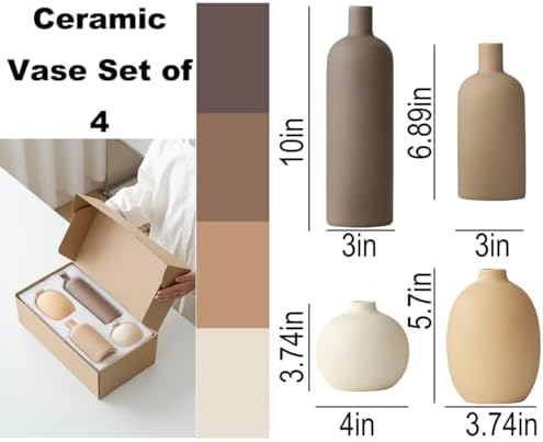 Modern Ceramic Vase Set / Coffee Mix Set 4