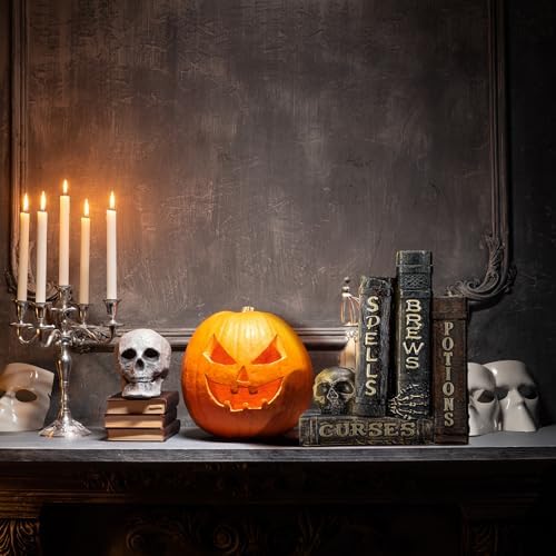 Namalu Halloween Mantel Decor Halloween Book Decor, Skull Style