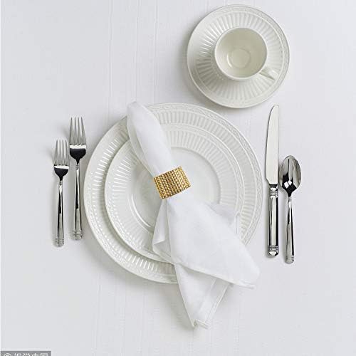 Accmor 100pcs Napkin Rings, Gold Napkin Rings Buckles