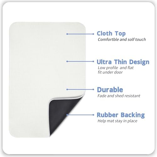 Bath Mat,Ultra Thin Bathroom Rugs,Rubber Bath Mats for Bathroom,No Slip Bath Rugs,Quick Dry,Machine Washable,Low