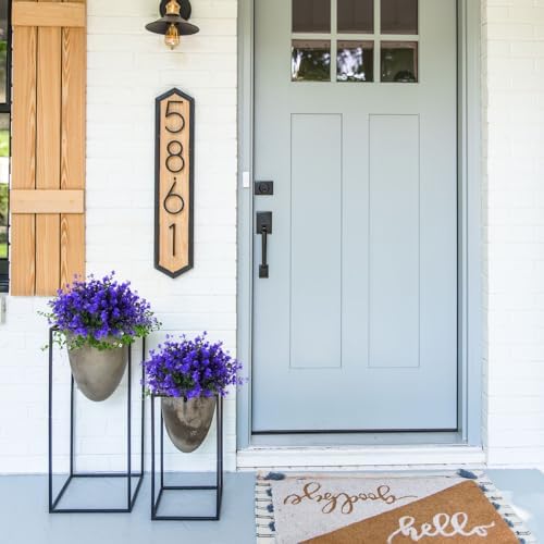RECUTMS Fake Outdoor Flowers Artificial Purple Flowers Plants,Springs Decor