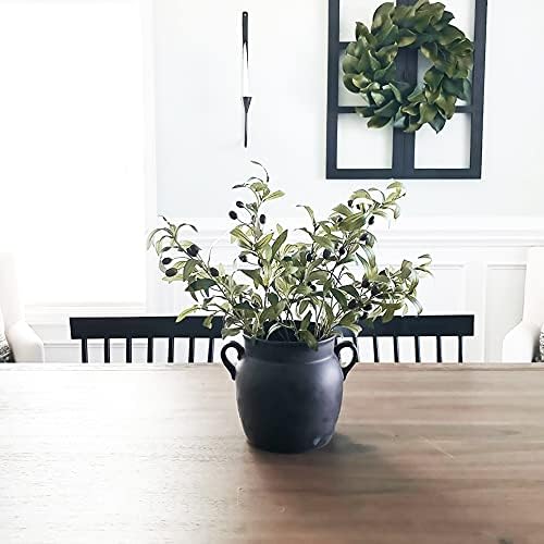 Olive Branches Artificial Plants Greenery Stems Olive Leaves Fake Fruits Silk Plants / Set of 5