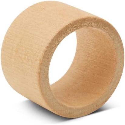 Classic Unfinished Wooden Napkin Rings Set of 24, 1-1/2 inch Wood Napkin Rings for Crafts & Table Decor, by Woodpeckers