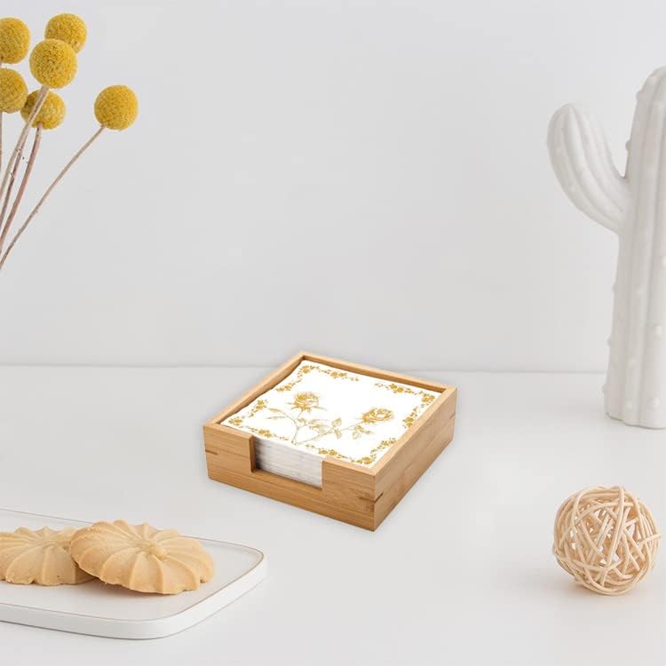 Wood Napkin Tray / 7.5 x 7.5 x 2.5