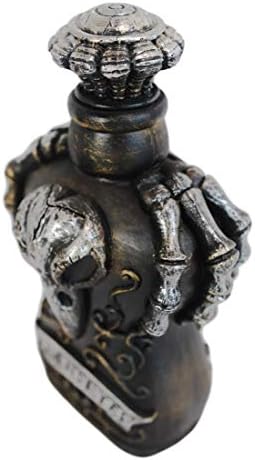 Ebros Gift Wicca Witch Mad Doctor Scientist Witchcraft And Sorcery Elixir Poison Potion Bottle Macabre Alchemy Halloween Prop Accessory Display Bottles (Skeleton Poe Raven's Eyes)