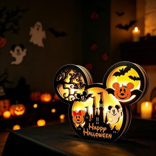 Mouse Halloween Decorations Wooden Table Centerpieces
