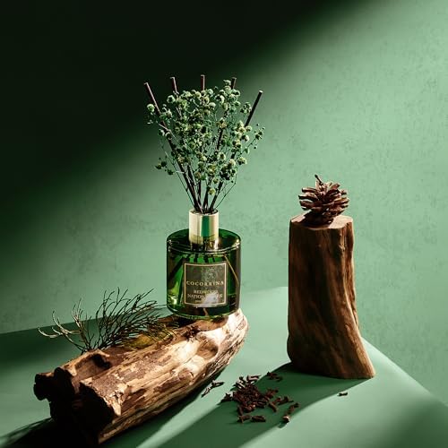 COCORRÍNA Reed Diffuser - Redwood National Park 6.7 Fl.oz Reed Diffuser Set with 8 Sticks & Preserved Baby's Breath