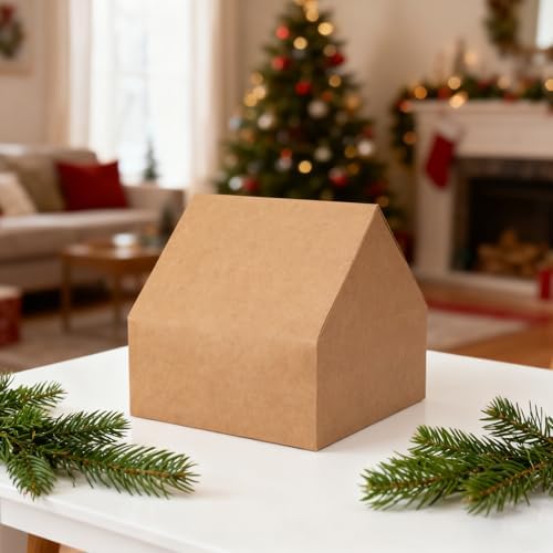 36 Set 6'' Christmas Crafts Gingerbread House, Cardboard House Decorations
